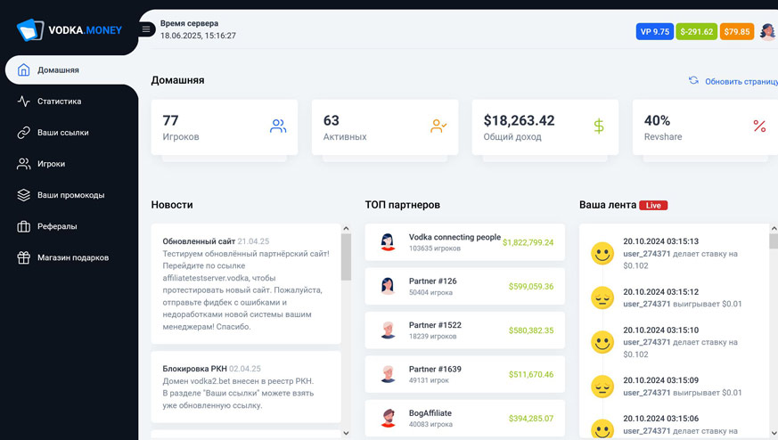 сколько можно заработать на vodka money